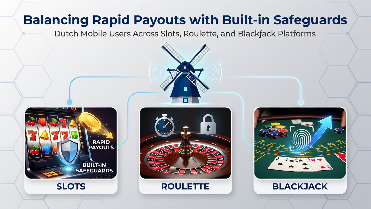 Nederlandse mobiele gebruikers die snelle uitbetalingen beheren op legale gokplatforms met ingebouwde safeguards voor slots, roulette en blackjack