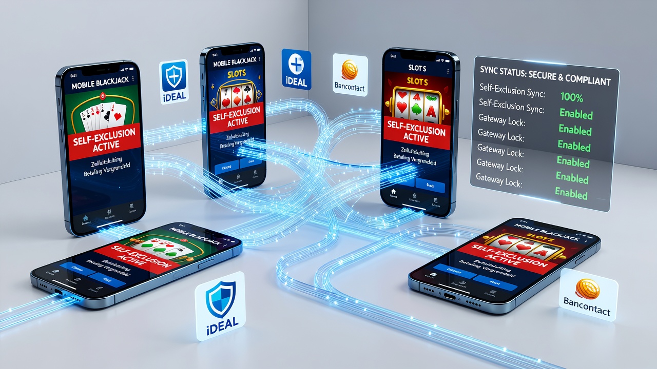 Mobiele blackjack en slot interfaces met actieve zelfuitsluitingssynchronisatie onder KSA-regels