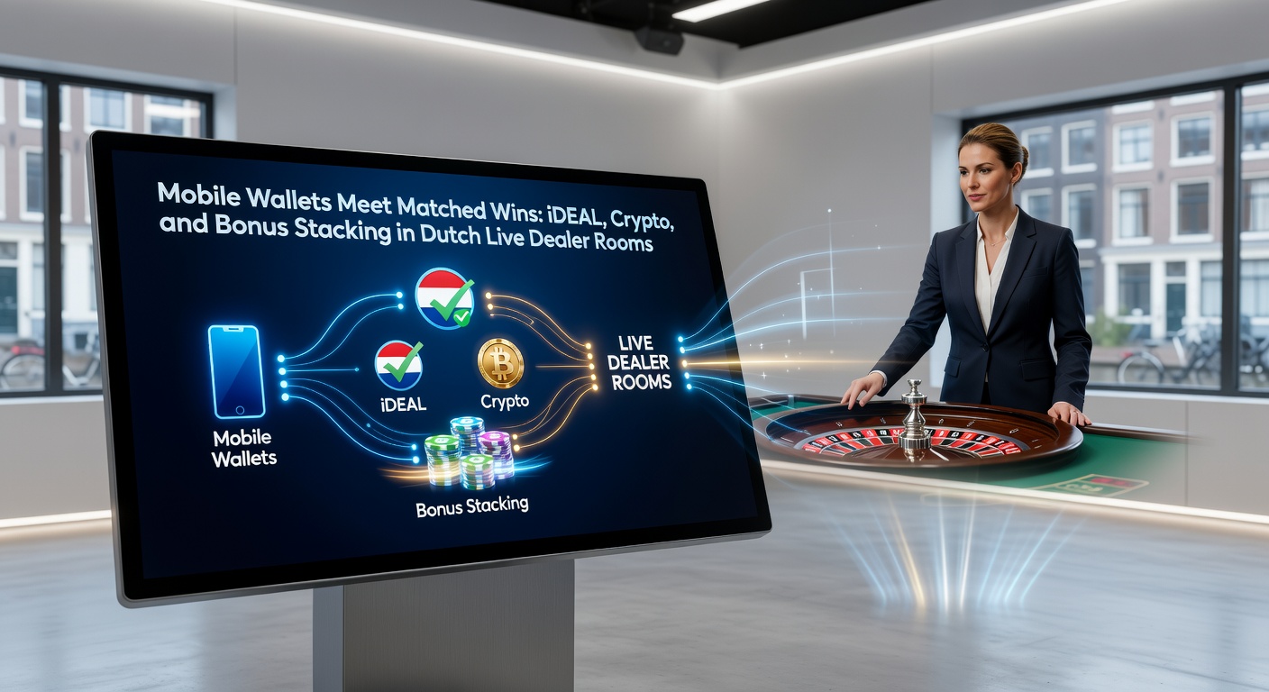 Grafiek met crypto transacties en live dealer tafels, inclusief iDEAL integratie op een Nederlands mobiel casino scherm
