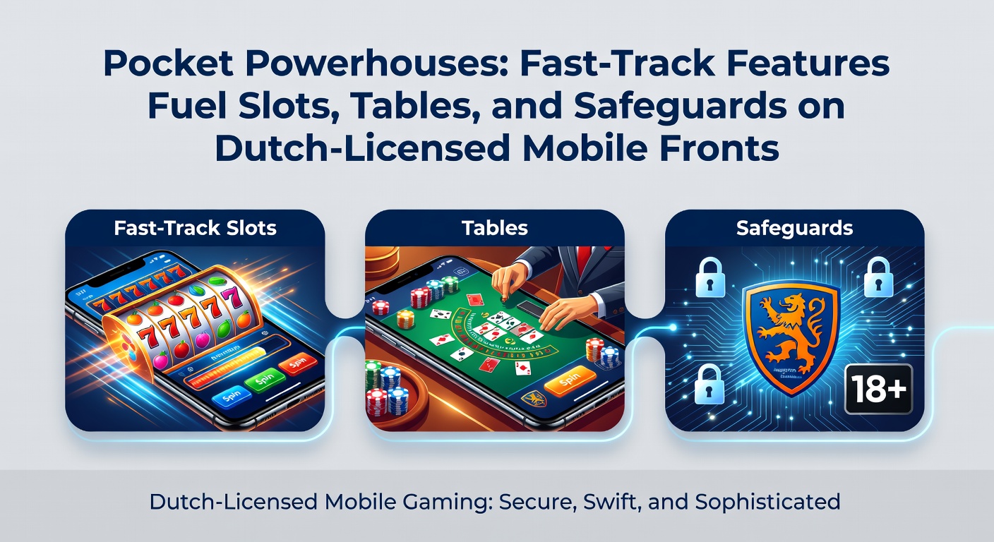 Mobiele app van een Nederlands gelicentieerd casino met slots en live tafels in actie, inclusief snelle depositieknoppen en veiligheidslimieten zichtbaar op een smartphone-scherm